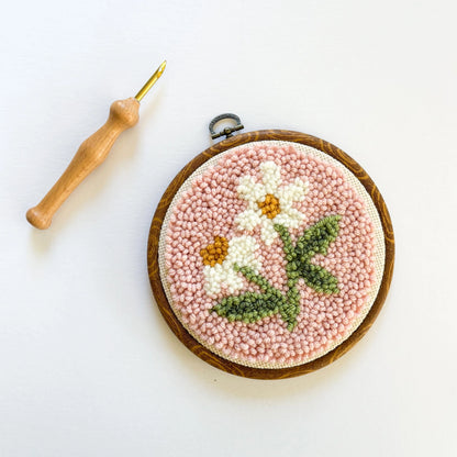 The Urban Acres Punch Needle Kit - Pink Daisy
