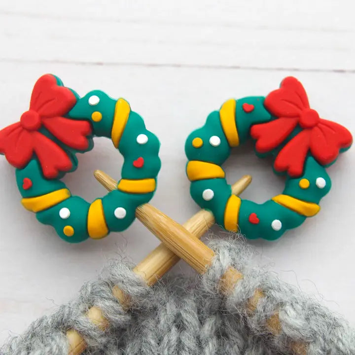 Fox & Pine Stitches - Christmas Wreath Stitch Stoppers