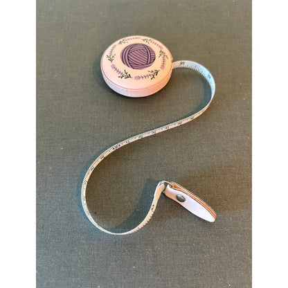 Comma Craft Co Measuring Tape - Lavender Yarn Ball