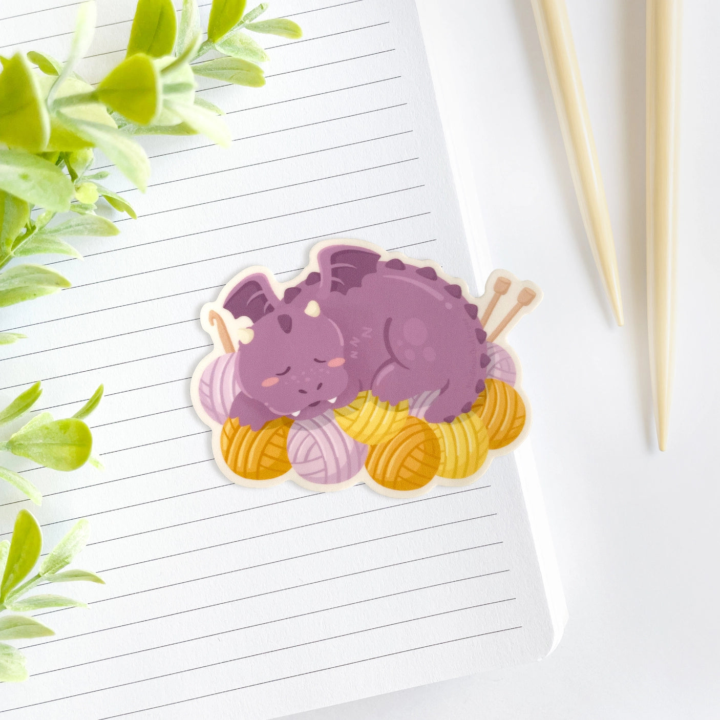 Studious Owl Press Yarn Dragon Sticker