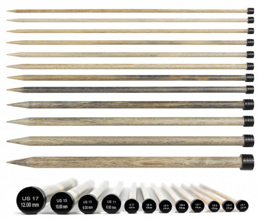 Lykke 10" Single Point Needles - Driftwood