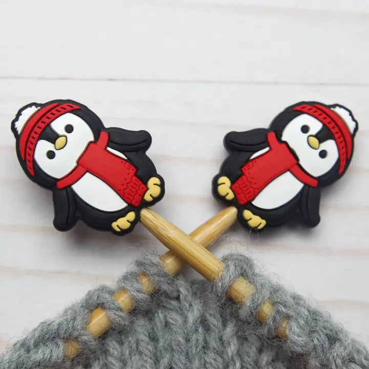 Fox & Pine Stitches - Winter Penguin Stitch Stoppers