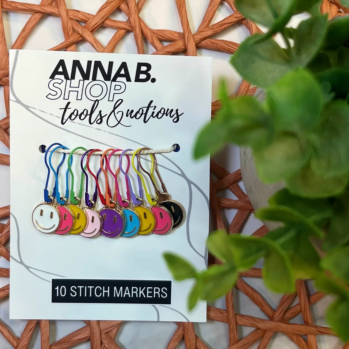 Anna B. Shop Smiley Stitch Markers