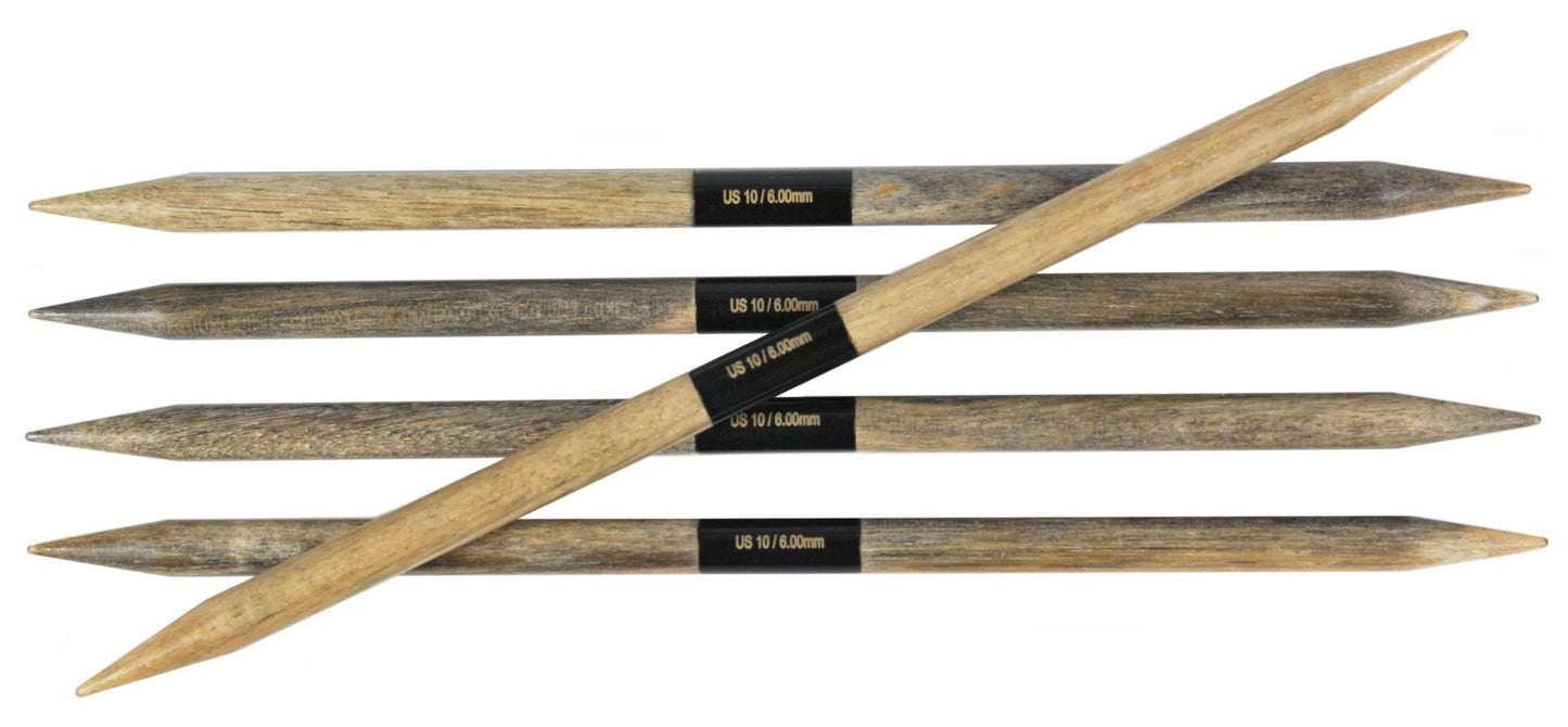 Lykke 6" Double Pointed Needles - Driftwood